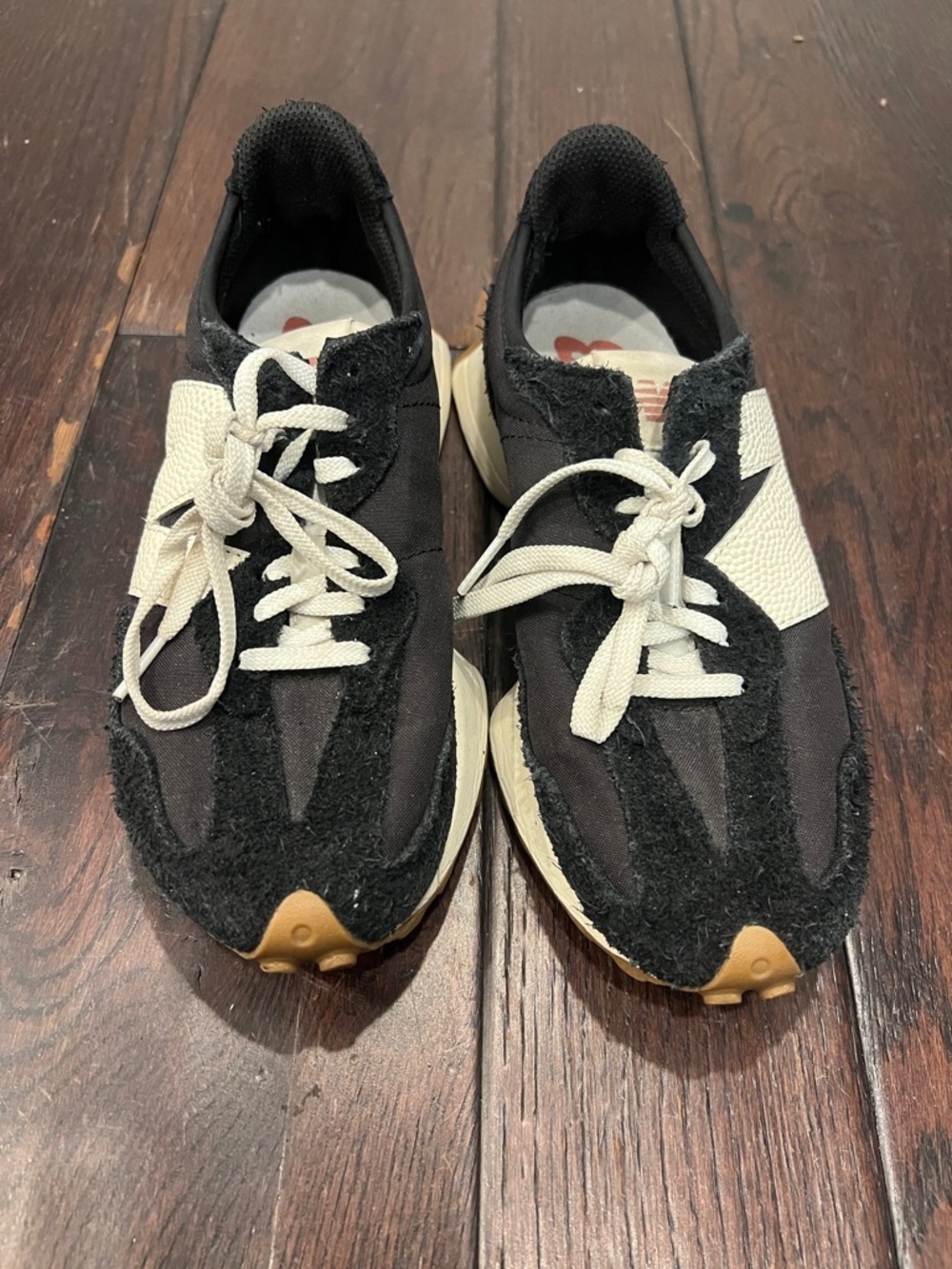 Newbalance 327 Black and Cream Athletic Sneakers